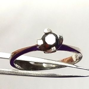 Black Diamond Solitare Ring